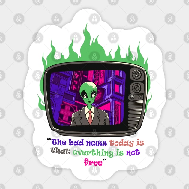 the bad news today Sticker by unknow user